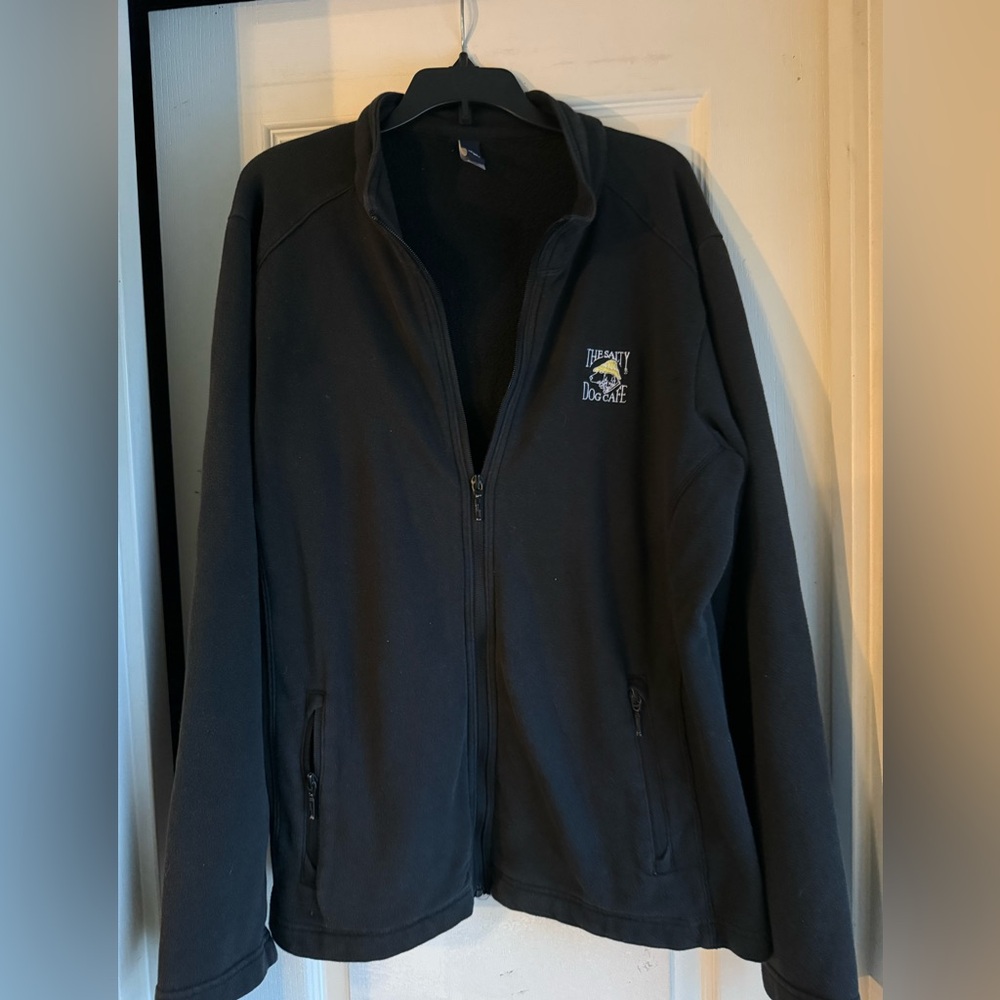 Black Zip-Up The Salty Dog cafe Jacket
